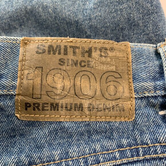 Smiths Work 1906 Wear Jeans Mens Stone Wash Distressed Straight Leg 33x30 Vtg - Picture 11 of 12